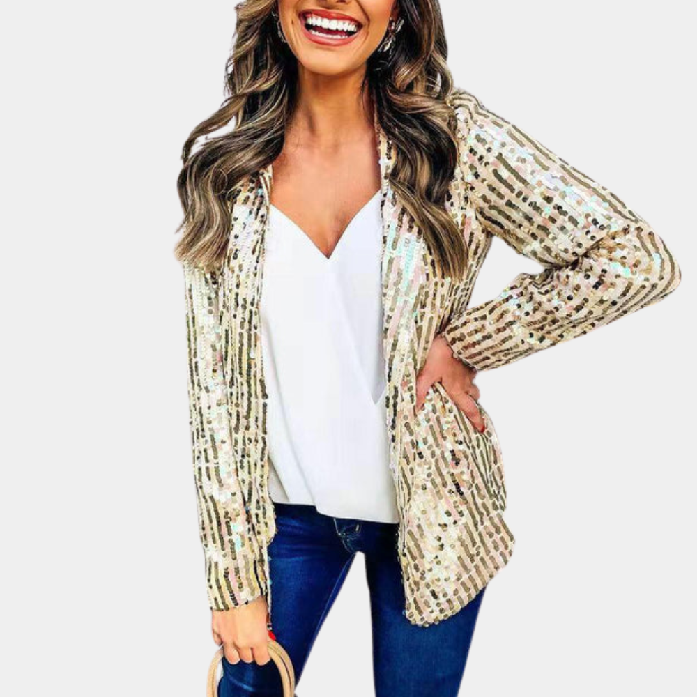 MELANIE | Stylowy brokatowy blezer damski