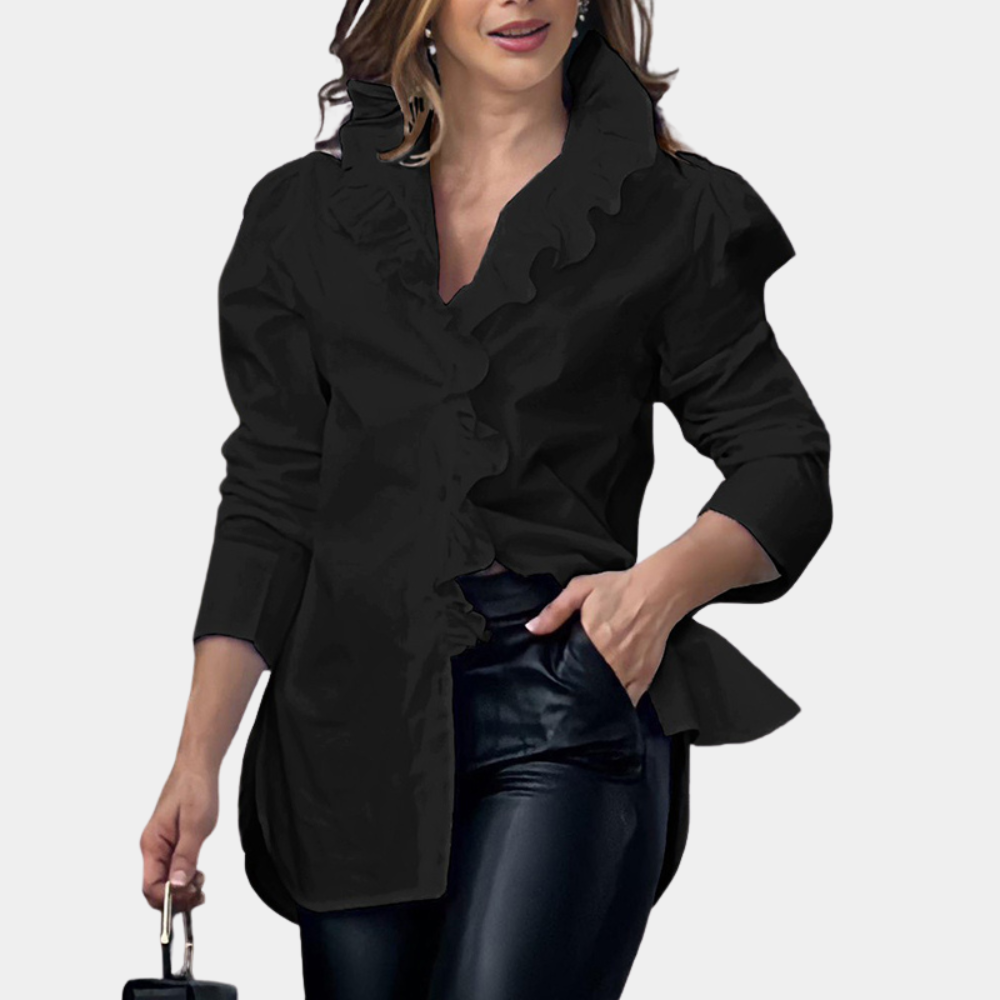 Clotilda - Elegancka bluzka damska z falbanami
