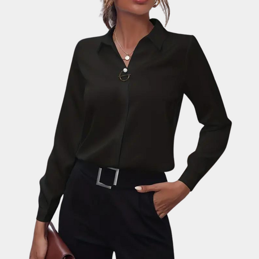 Sienna - Elegancka gładka bluzka damska