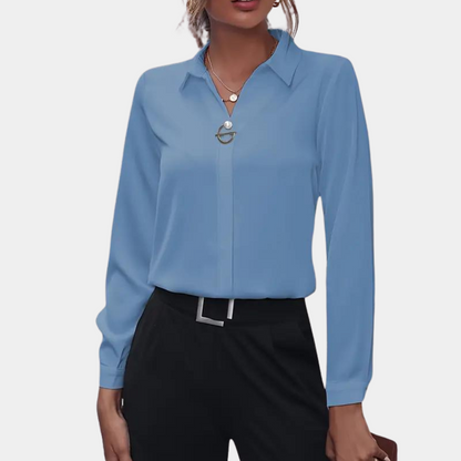 Sienna - Elegancka gładka bluzka damska