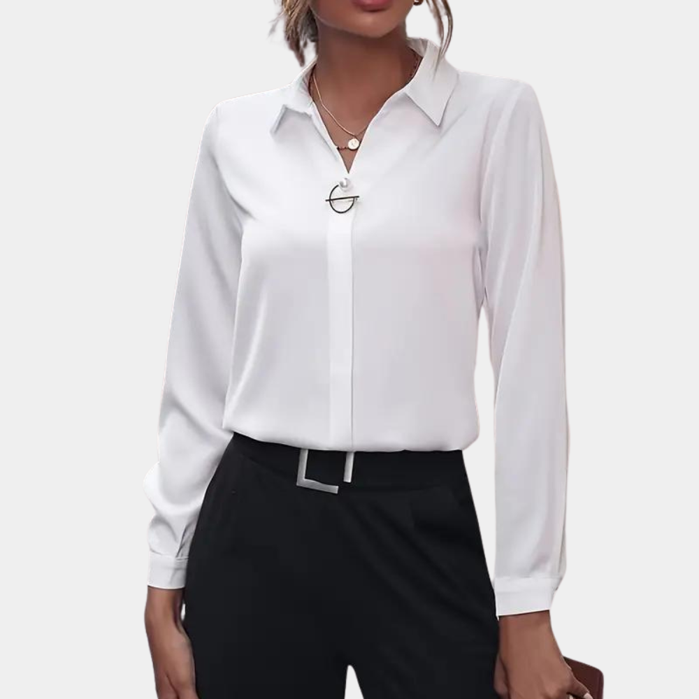 Sienna - Elegancka gładka bluzka damska