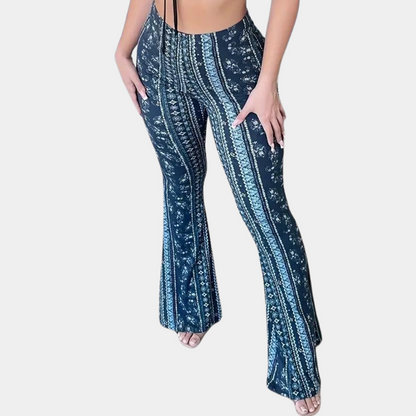 Rozkloszowane spodnie w stylu boho dla kobiet
