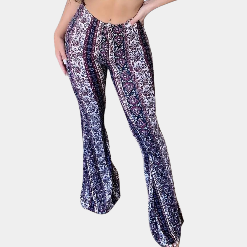 Rozkloszowane spodnie w stylu boho dla kobiet