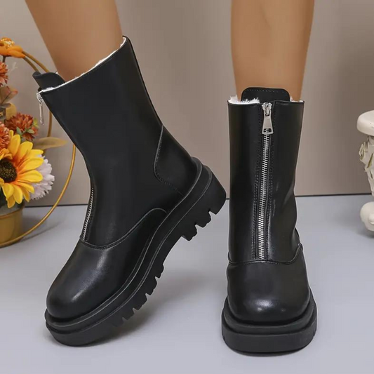 KAILANI - Eleganckie damskie buty zimowe z zamkiem błyskawicznym