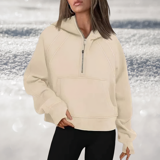 Bluza z kapturem Shanna | Half-zip