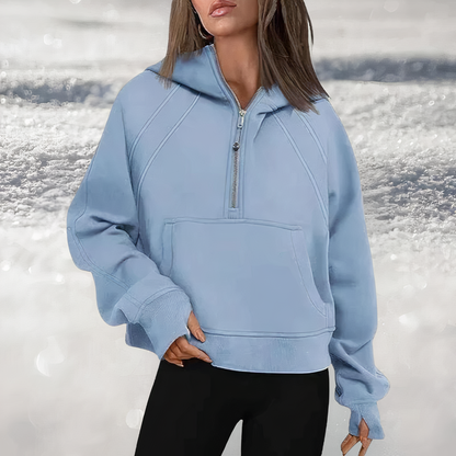 Bluza z kapturem Shanna | Half-zip