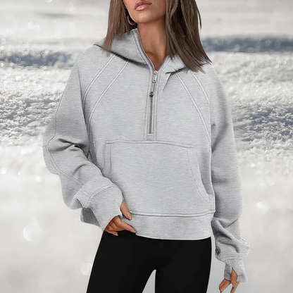 Bluza z kapturem Shanna | Half-zip