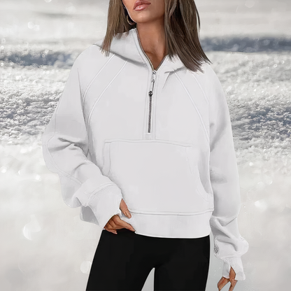 Bluza z kapturem Shanna | Half-zip
