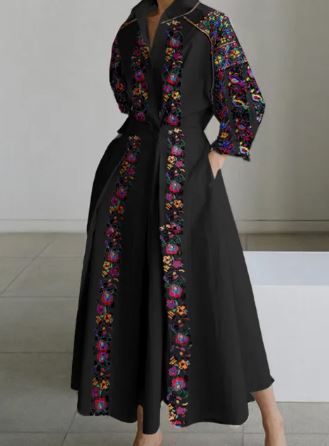 Abish - Bawełniane sukienki lniane w stylu vintage
