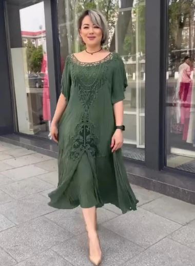 Layla - Luźna modna sukienka