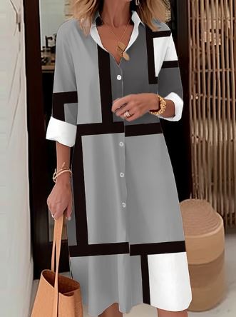 Anna - Elegancka sukienka koszulowa