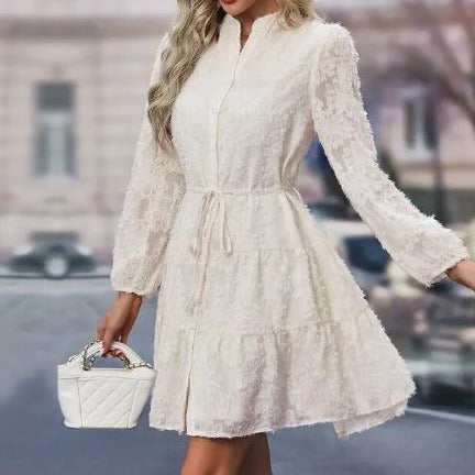 Camilla - Elegancka koronkowa sukienka midi o linii A