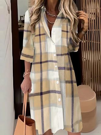 Barbara - Elegancka sukienka koszulowa