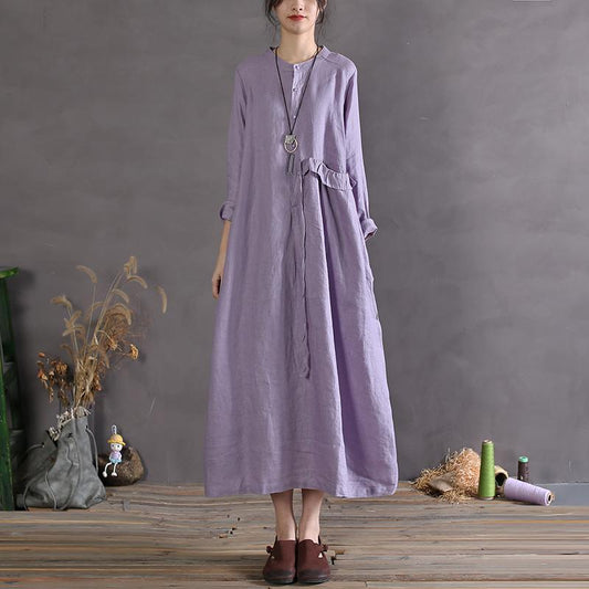 Courgette - Vintage Maxi Dress z krótkimi rękawami