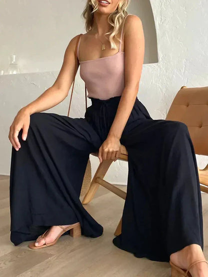 Nina - Casualowe i stylowe jesienne spodnie z szerokimi nogawkami dla kobiet