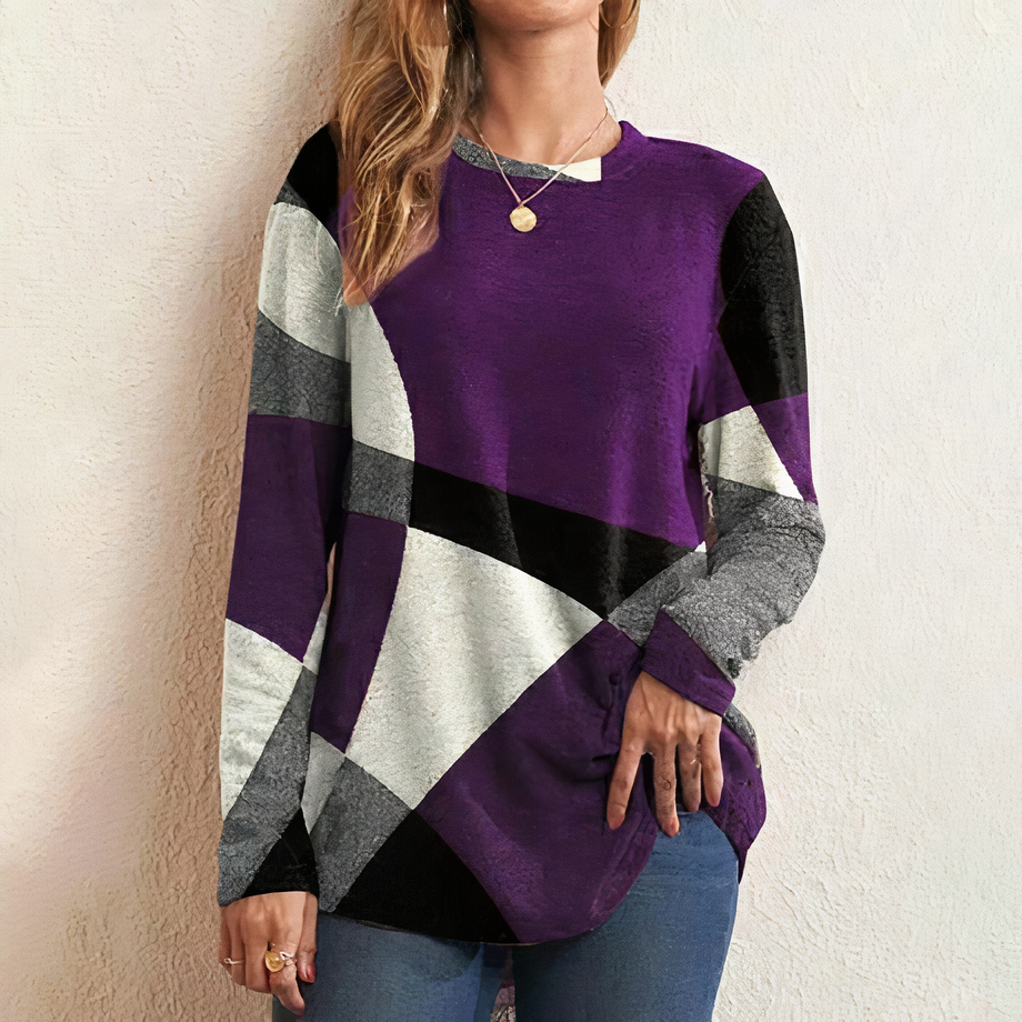 Avaia - Modny sweter damski we wzory