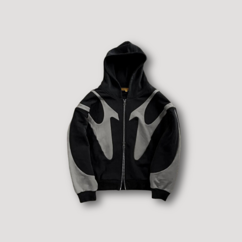 Alex - Bluza z zamkiem błyskawicznym Tribal Blanc
