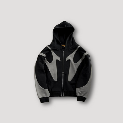 Alex - Bluza z zamkiem błyskawicznym Tribal Blanc