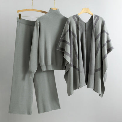 Amelia - Damski komplet dzianinowy w kolorze khaki allure