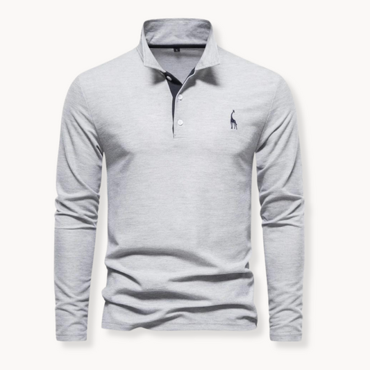 Alden | Elegancka koszulka polo z długim rękawem