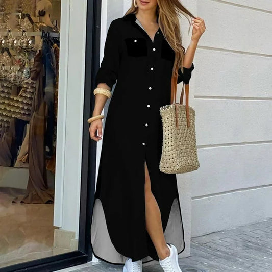 Alma - Casualowa sukienka maxi