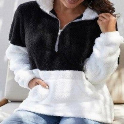Betje - Swobodny sweter patchworkowy