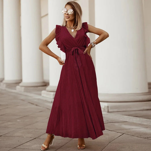 Shiloh - Letnia sukienka w stylu vintage z falbanami i plisami