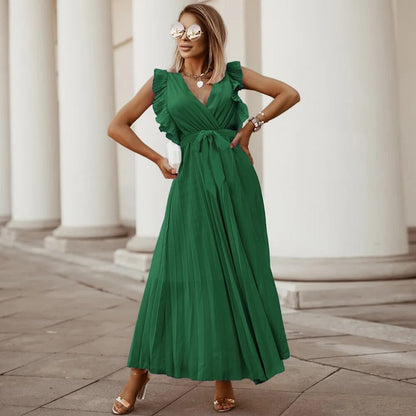 Shiloh - Letnia sukienka w stylu vintage z falbanami i plisami