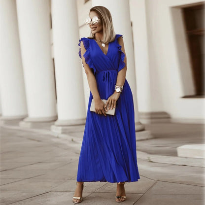 Shiloh - Letnia sukienka w stylu vintage z falbanami i plisami