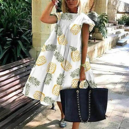 Flora - Luźna sukienka w stylu vintage