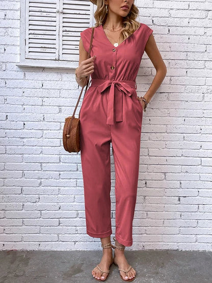 Valérie - Casualowy kombinezon z krótkim rękawem
