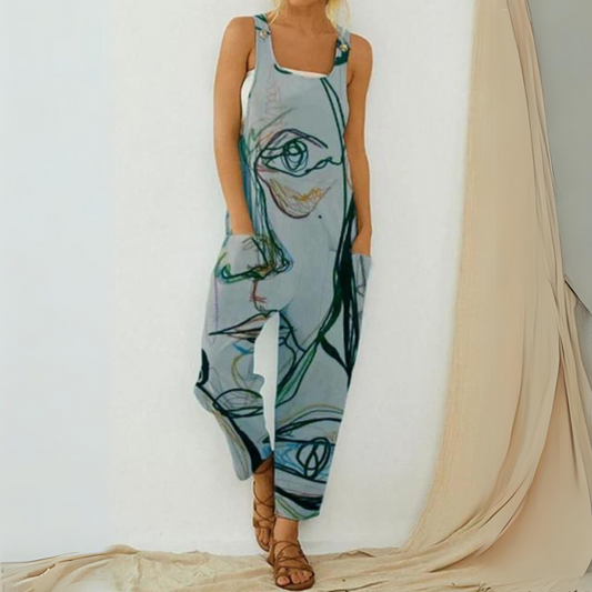 Katia - Elegancki kolorowy kombinezon
