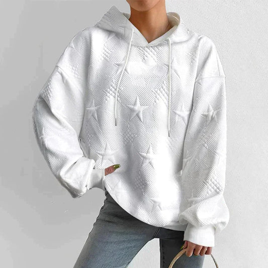 Bluza z kapturem ze strukturą gwiazdy - Luisa