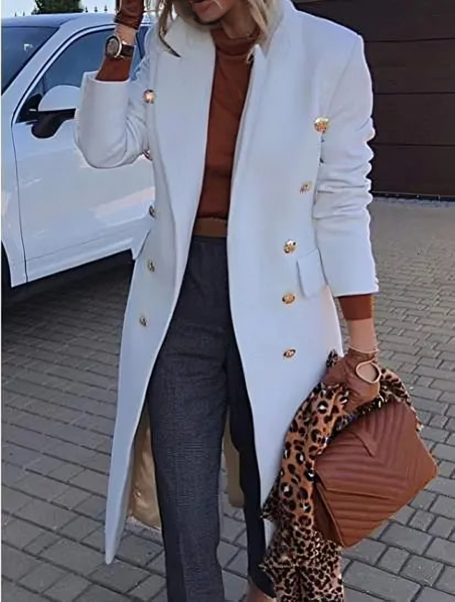 Sophie - Elegancki wełniany trencz