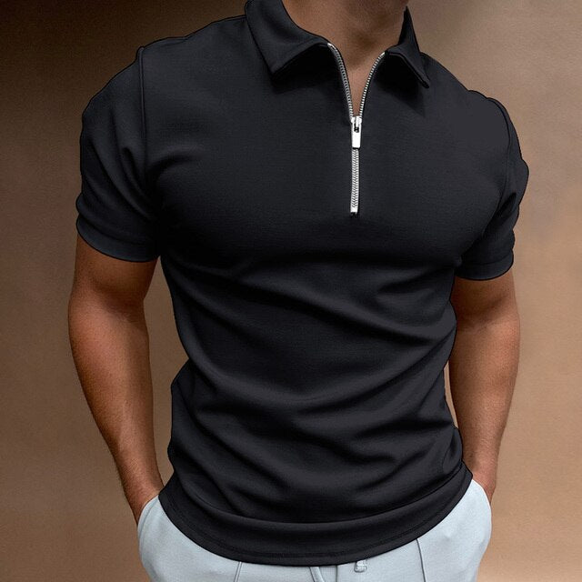 Męska koszulka polo Eden Gents Polo | Casual Męska koszulka polo zapinana na zamek błyskawiczny