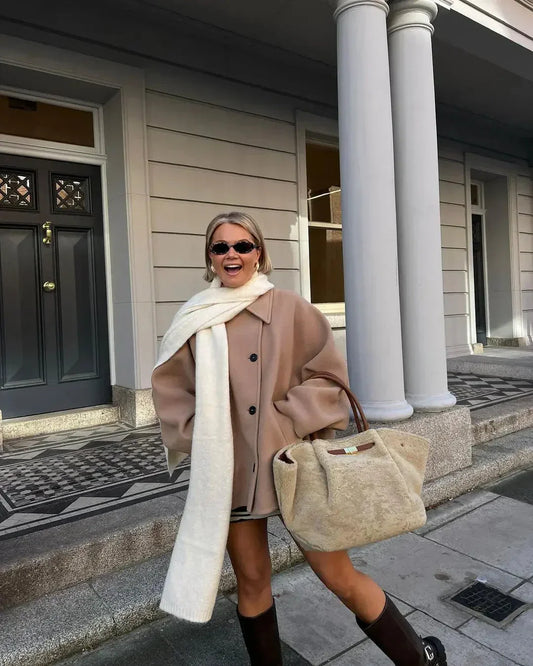 Brittany - elegancki płaszcz zimowy oversize
