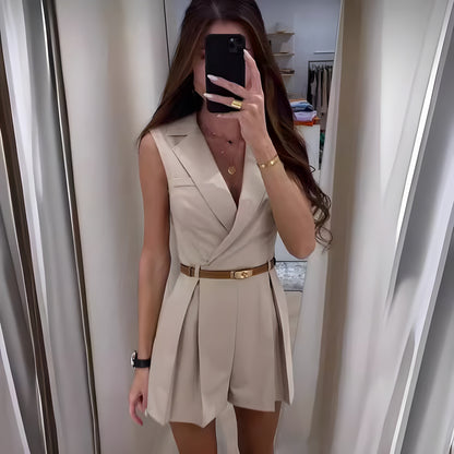 Marga - Elegancki kombinezon bez rękawów