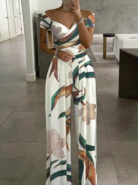 Laurine - Elegancki kombinezon z nadrukiem