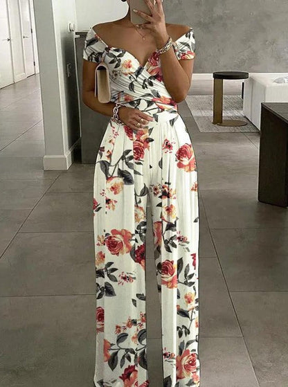 Laurine - Elegancki kombinezon z nadrukiem