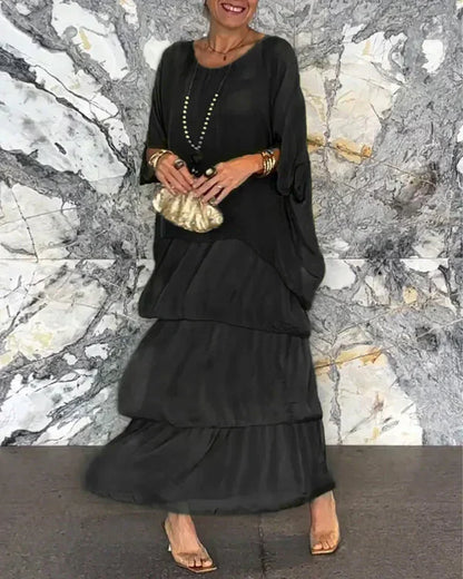Bernice - Elegancka sukienka warstwowa