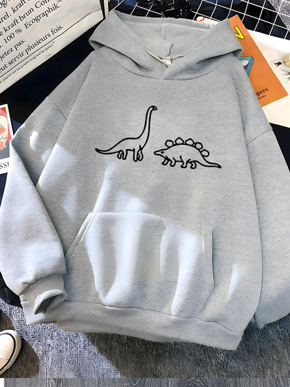 Bluza z kapturem z nadrukiem dinozaura - Penelope