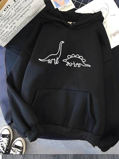 Bluza z kapturem z nadrukiem dinozaura - Penelope