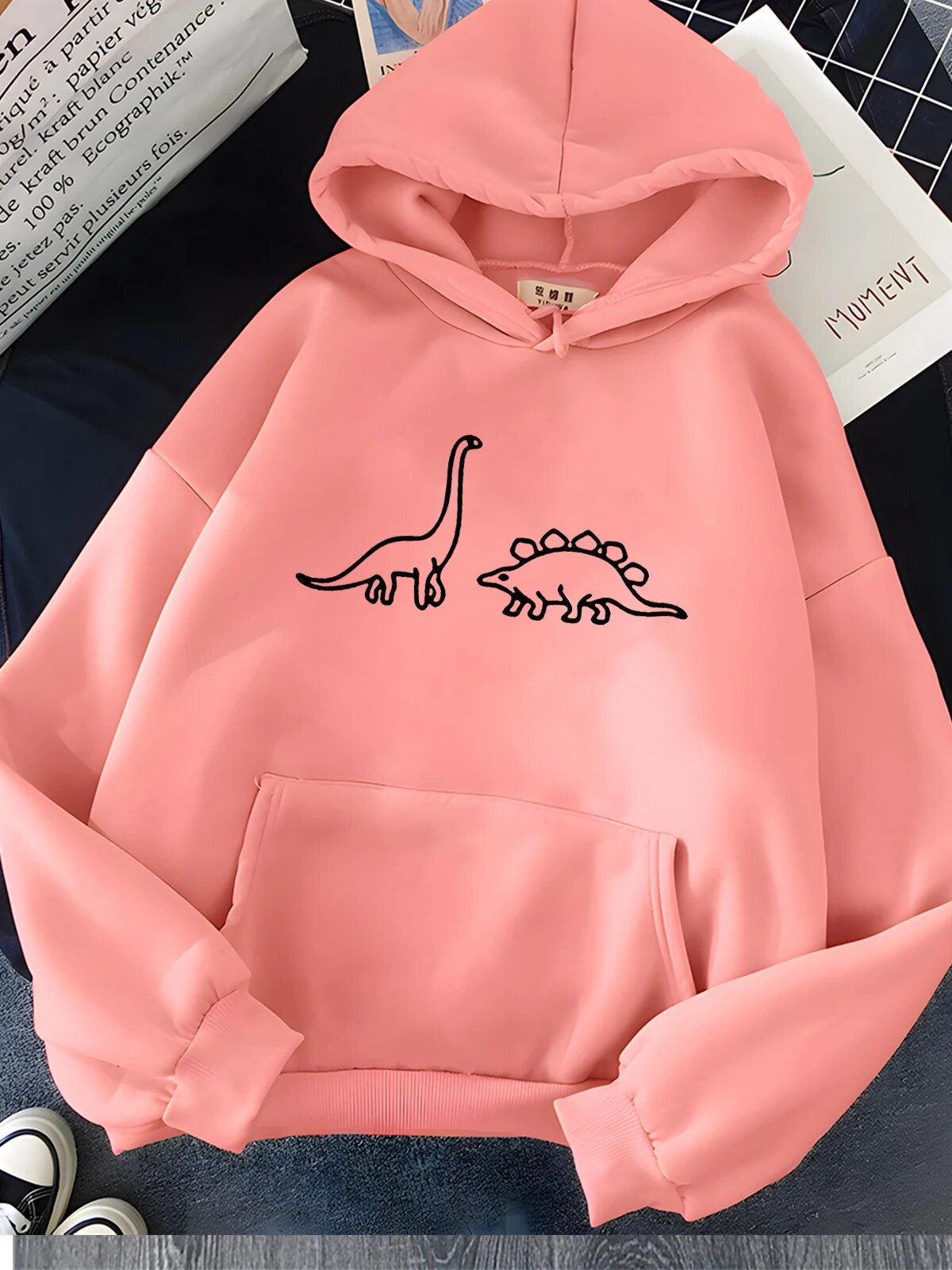 Bluza z kapturem z nadrukiem dinozaura - Penelope