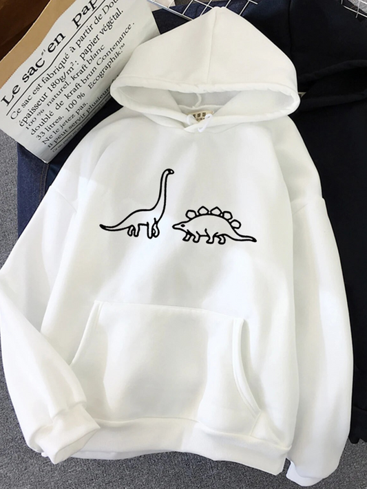 Bluza z kapturem z nadrukiem dinozaura - Penelope