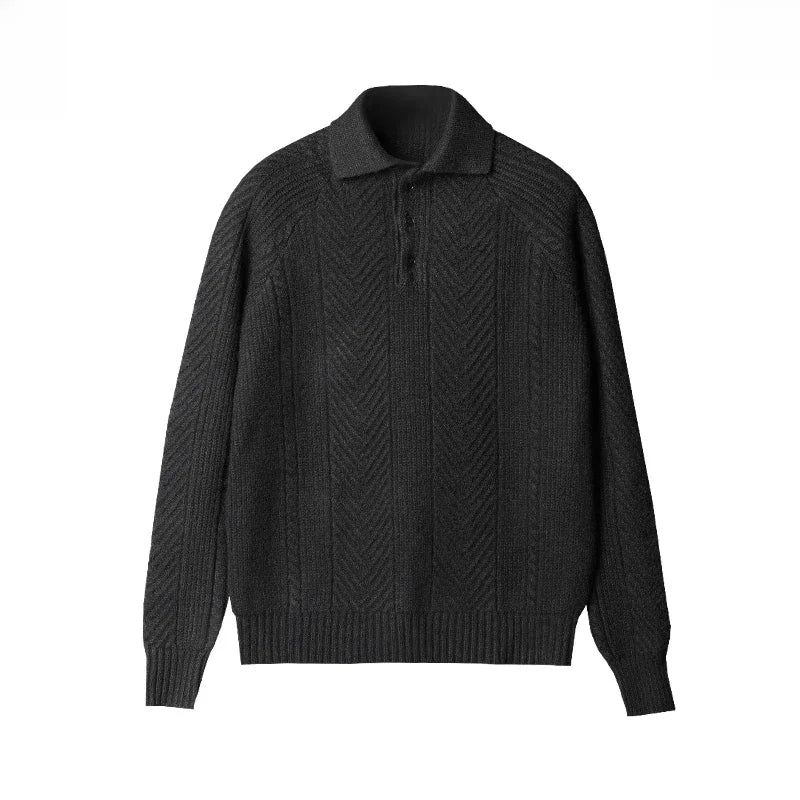 Sweter z dzianiny Andreas | Casual