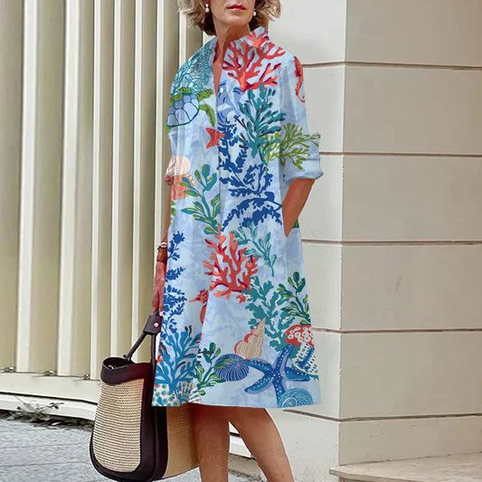 Louisa - Casualowa sukienka polo dla kobiet