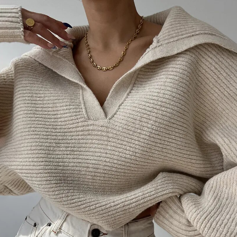 Abigail - Stylowy sweter zimowy z grubej dzianiny dla kobiet