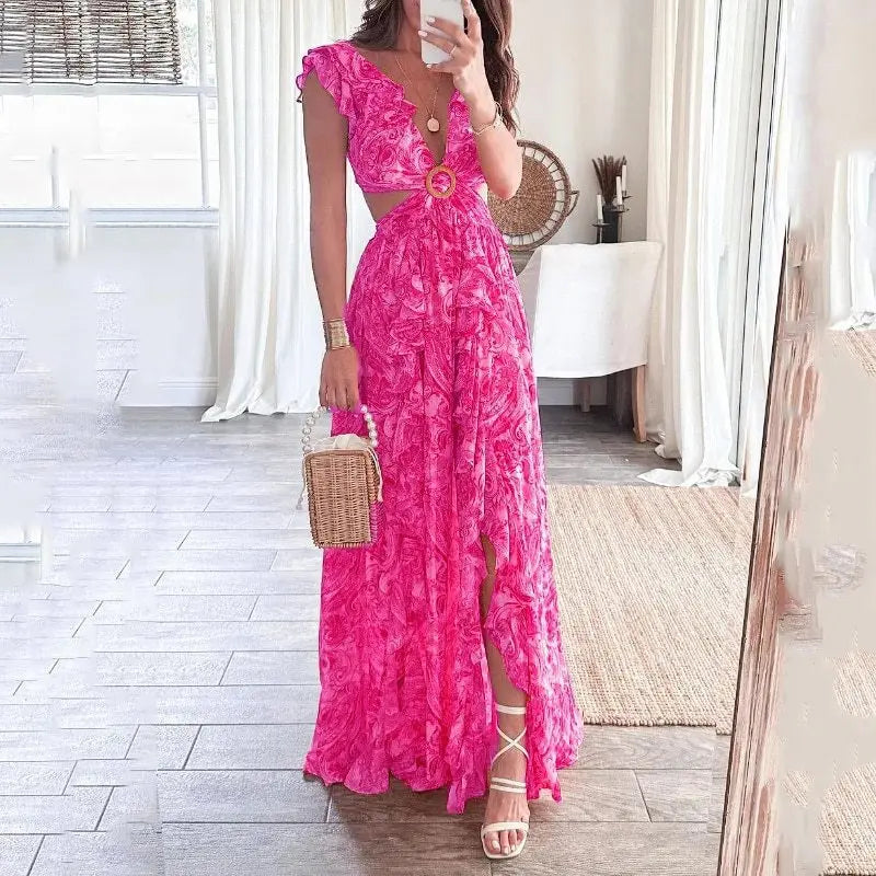 Gemma - Elegancka sukienka bez pleców z głębokim dekoltem V