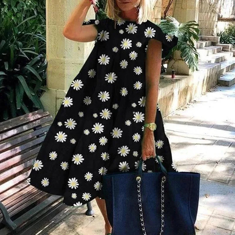 Flora - Luźna sukienka w stylu vintage