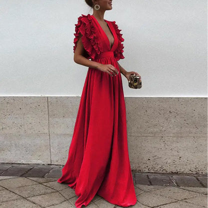 Kailey - Elegancka sukienka z marszczonymi rękawami